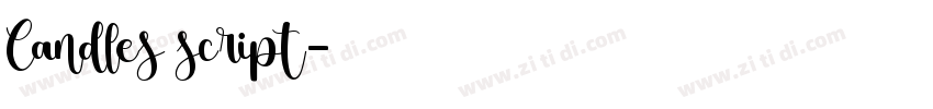 Candles script字体转换